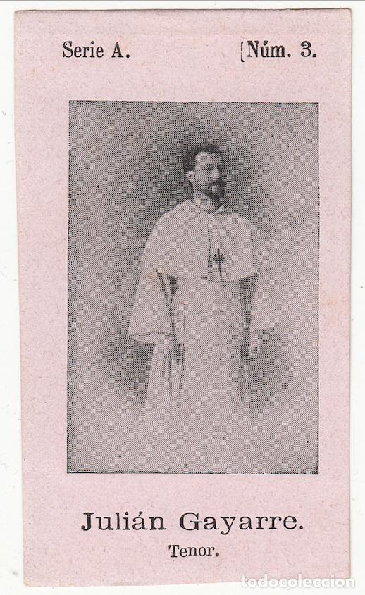 Coleccionismo Cromos antiguos: Juli&aacute;n Gayarre en &laquo;La Favorite&raquo; - Fototipia Serie A N&uacute;mero 3 - Tenor &Oacute;pera Donizetti