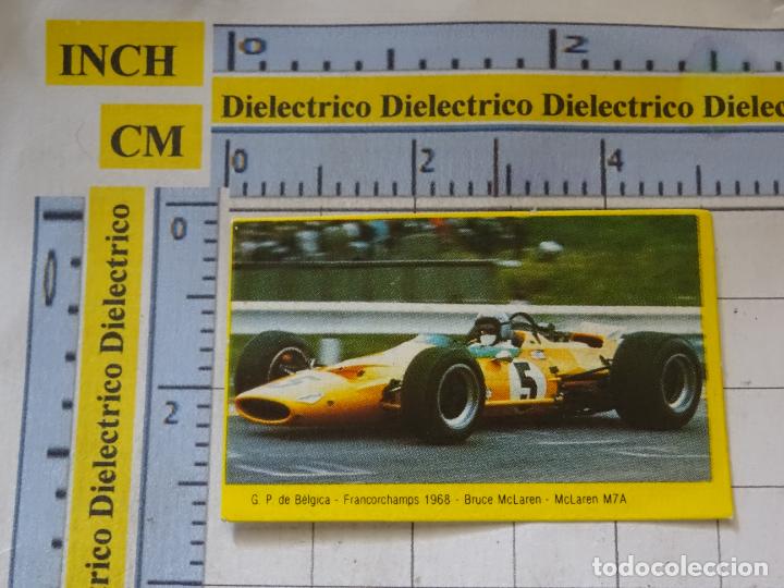 Collectionnisme Cartes &agrave; collectionner anciennes: CROMO CROMITO DE DULCES YOGURES DANONE. GRAN PRIX FORD 2 GP BELGICA FRANCORCHAMPS 1968 MCCLAREN BRUC