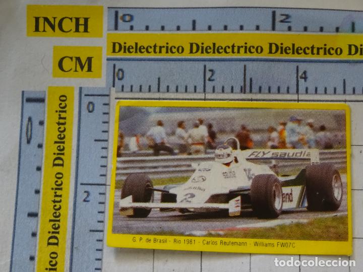 Collectionnisme Cartes &agrave; collectionner anciennes: CROMO CROMITO DE DULCES YOGURES DANONE. GRAN PRIX FORD 45 GP BRASIL RIO 1981 WILLIAMS FW07C