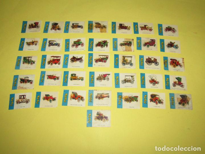 Coleccionismo Cromos antiguos: Antiguo Lote de 36 Cromos AUTOS ANTIGUOS Obsequio Publicidad de Supermercados Productos V&Eacute;G&Eacute;