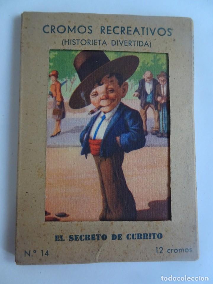 Coleccionismo Cromos antiguos: CROMOS RECREATIVOS ,HISTORIETA DIVERTIDA, N&ordm;14 SERIE &Uacute;NICA 12 CROMOS, EL SECRETO DE CURRITO