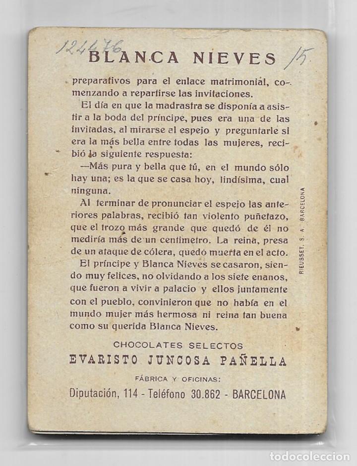 Coleccionismo cromos antiguos: Cromo. BlancaNieves. 12 cromos Completa Evaristo Juncosa - Foto 2