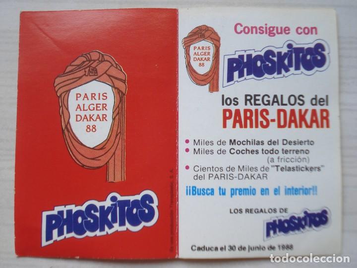 Coleccionismo cromos antiguos: Cromo Original n&uacute;mero 10 Dorsal 96 Piloto Lalay Rally Paris Alger Dakar 88 Phoskitos A&ntilde;o 1988