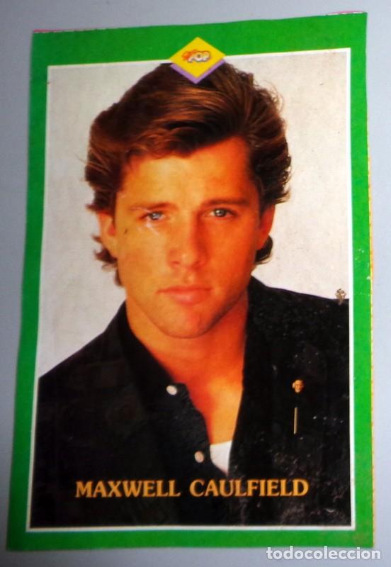 Coleccionismo Cromos antiguos: FICHA SUPER POP COLECCI&Oacute;N TV - MAXWELL CAULFIELD - A&Ntilde;OS 80 - FICHERO - TELEVISI&Oacute;N
