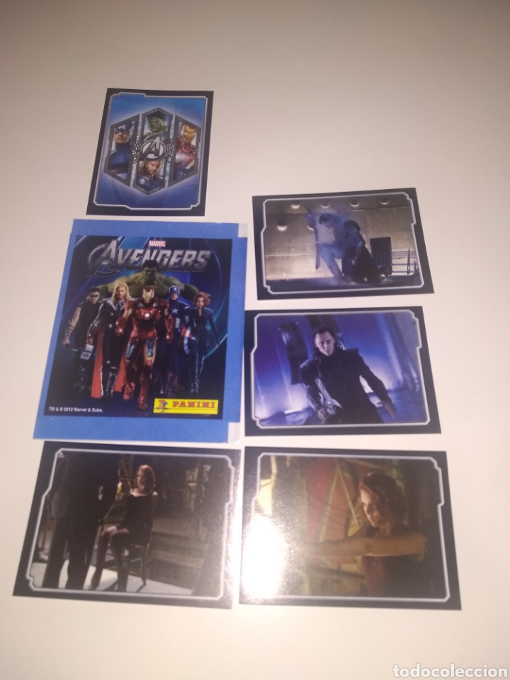 Coleccionismo cromos antiguos: Sobre vac&iacute;o de cromos AVENGERS + cinco cromos - Foto 1