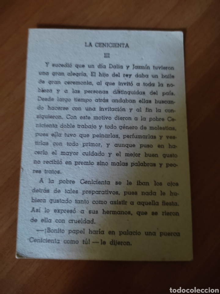 Coleccionismo cromos antiguos: Cromo cenicienta n&uacute;mero III - Foto 2