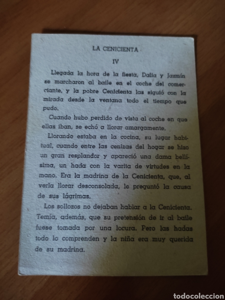 Coleccionismo cromos antiguos: Cromo cenicienta n&uacute;mero IV - Foto 2
