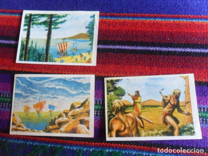 Coleccionismo cromos antiguos: CROMO NUNCA PEGADO LOS VIKINGOS HOMBRES DEL NORTE N&ordm;S 36, 153 Y 157. RUIZ ROMERO A&Ntilde;OS 60. BE. RAROS.