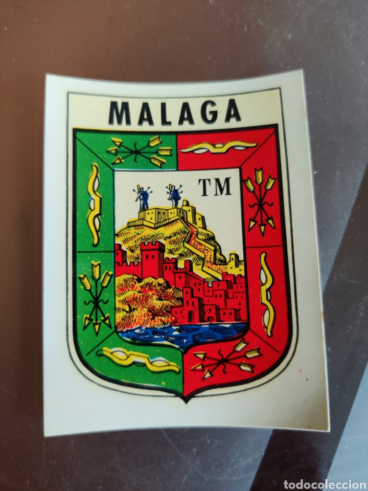 Coleccionismo Cromos antiguos: Pegatina Cromo Calcoman&iacute;a A&ntilde;os 70 Nueva Resto Tienda Ciudad de M&aacute;laga