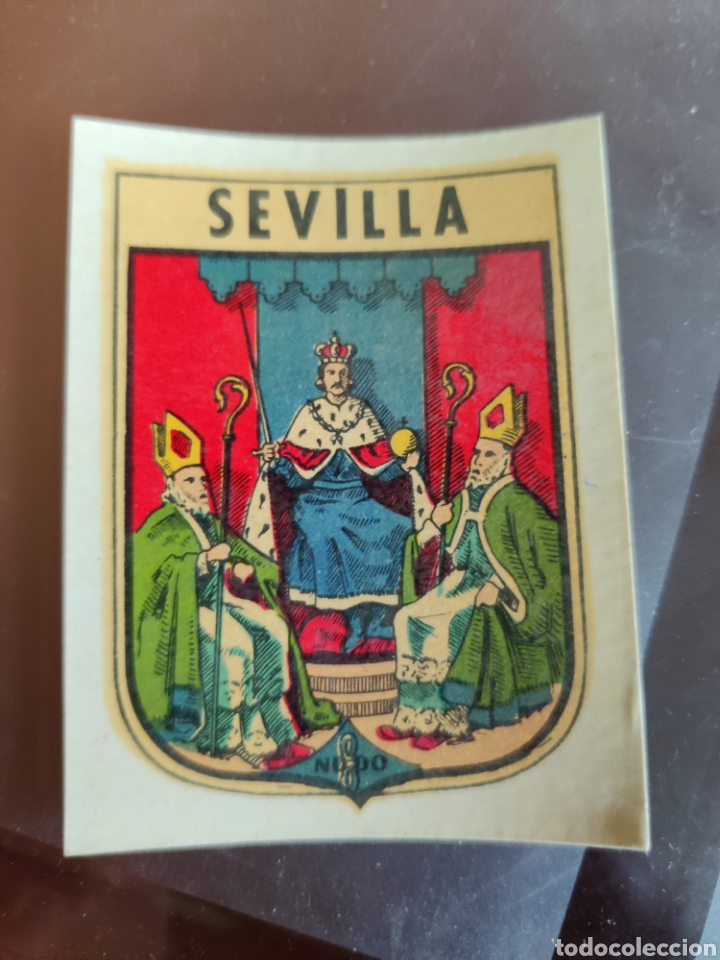 Coleccionismo Cromos antiguos: Pegatina Cromo Calcoman&iacute;a A&ntilde;os 70 Nueva Resto Tienda Ciudad de Sevilla