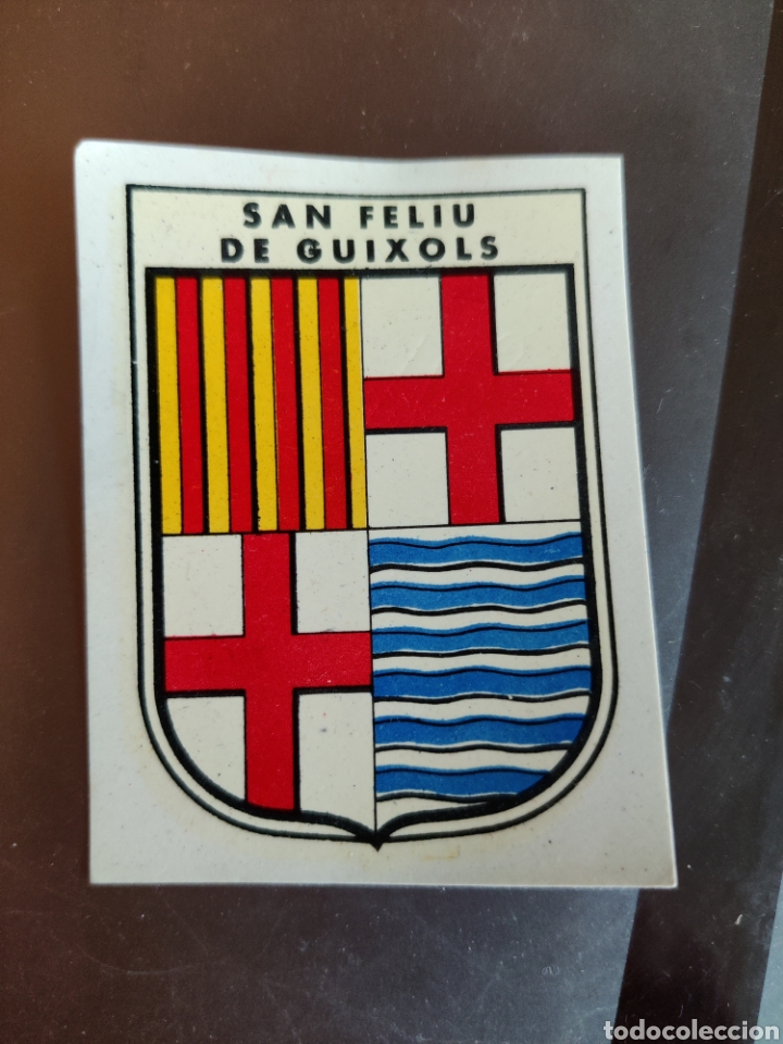 Collectionnisme Cartes &agrave; collectionner anciennes: ESTAMOS LIQUIDANDO. Pegatina Cromo Calcoman&iacute;a A&ntilde;os 70 Nueva Escudo Ciudad de San Feliu De Guixols