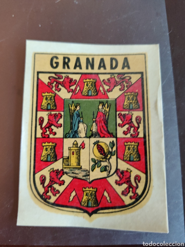 Coleccionismo Cromos antiguos: ESTAMOS LIQUIDANDO. Pegatina Cromo Calcoman&iacute;a A&ntilde;os 70 Nueva Resto Tienda Escudo Ciudad de Granada