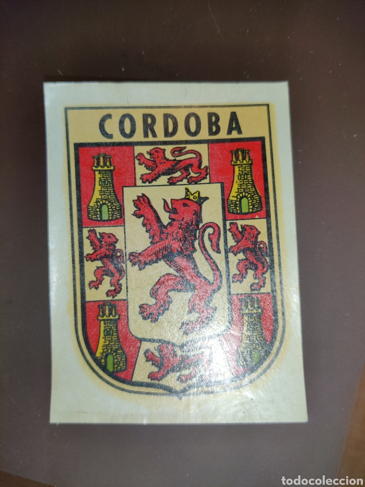 Coleccionismo Cromos antiguos: Pegatina Cromo Calcoman&iacute;a A&ntilde;os 70 Nueva Resto Tienda Escudo Ciudad de Cordoba