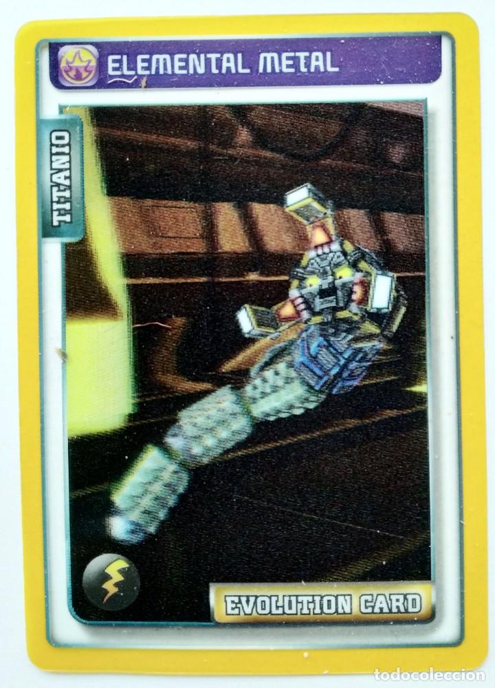 Coleccionismo cromos antiguos: invizimals 2009 2016 - elemental metal - titanio - evolution card - Foto 1