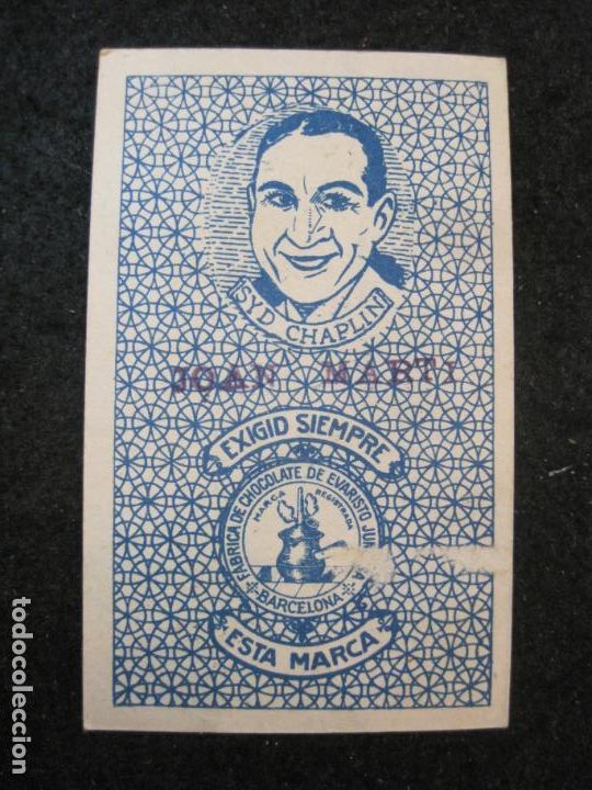Coleccionismo Cromos antiguos: SYD CHAPLIN-CLY DE COOK-CROMO CARTA ANTIGUA-CHOCOLATES JUNCOSA-VER FOTOS-(82.178)