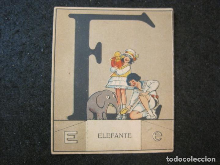 Coleccionismo cromos antiguos: OPISSO-ABECEDARIO-LETRA E-ELEFANTE-CROMO ANTIGUO-VER FOTOS-(82.288)