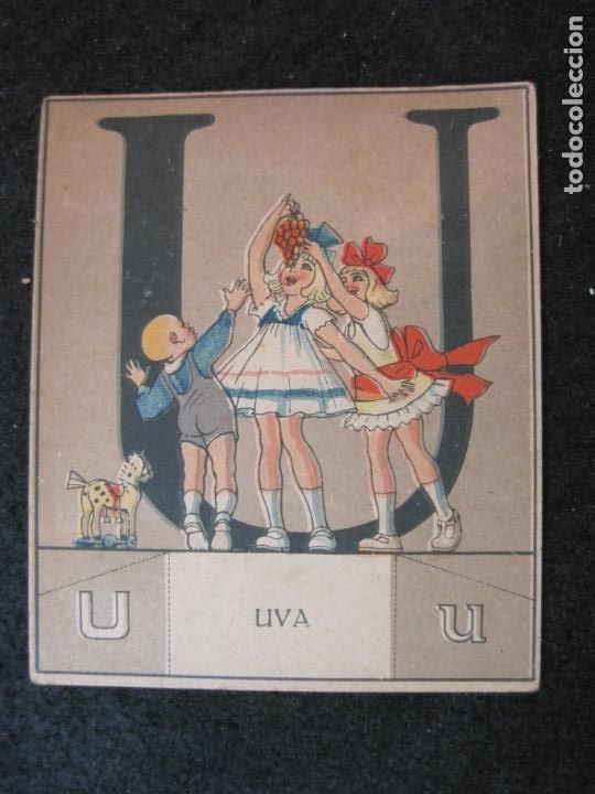 Coleccionismo cromos antiguos: OPISSO-ABECEDARIO-LETRA U-UVA-CROMO ANTIGUO-VER FOTOS-(82.293)