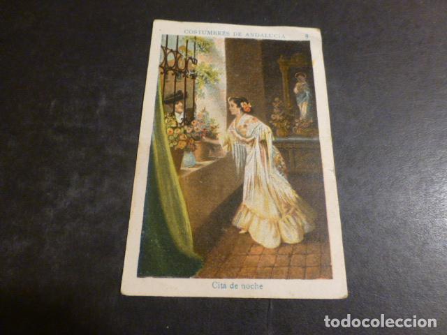 Colecionismo Cromos antigos: CROMO PUBLICIDAD SIGLO XIX COSTUMBRES DE ANDALUCIA CHOCOLATES LA ESPA&Ntilde;A MADRID