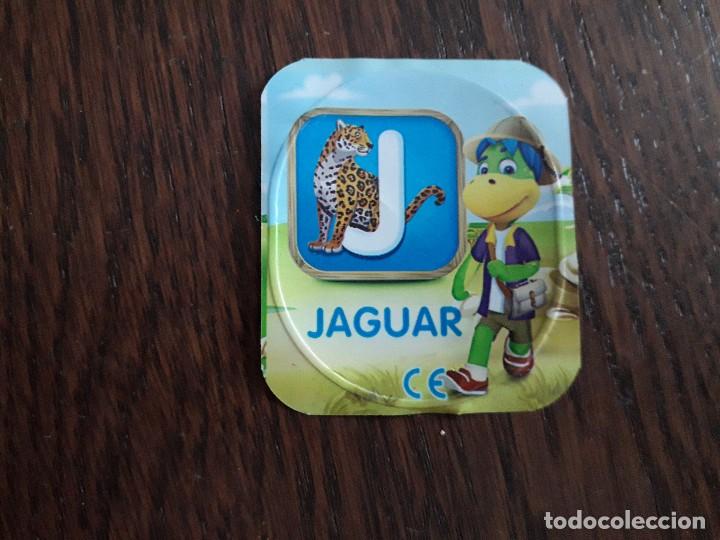 Coleccionismo Cromos antiguos: cromo tapa de danone danonino, alfabeto letra J, jaguar.