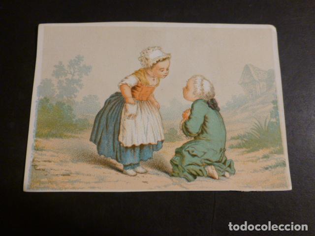 Collectionnisme Cartes &agrave; collectionner anciennes: ESCENA GALANTE CROMO SIGLO XIX