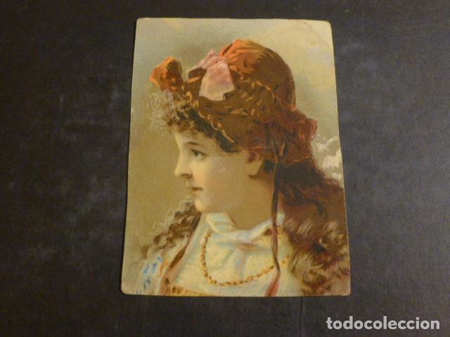 Sammeln alte Sammelbilder: RETRATO DAMA ELEGANTE CROMO SIGLO XIX