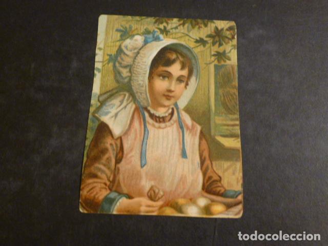 Coleccionismo cromos antiguos: NI&Ntilde;A CON GORRO CROMO SIGLO XIX - Foto 1