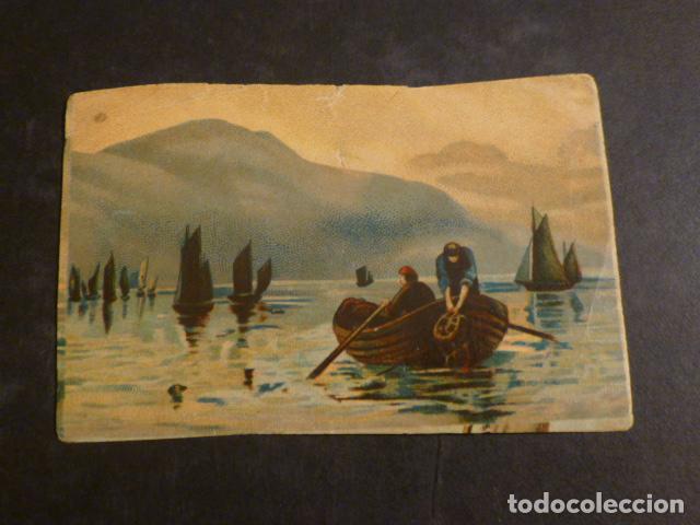 Collezionismo Figurine antiche: ESCENA MARINA CROMO SIGLO XIX
