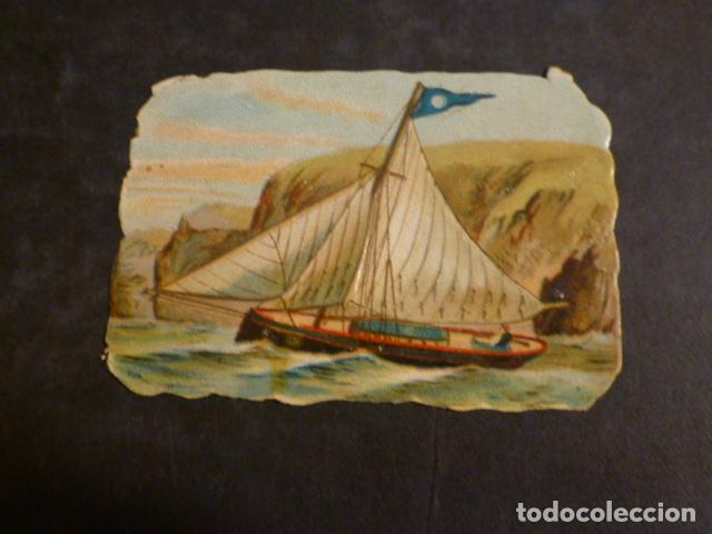 Colecionismo Cromos antigos: ESCENA MARINA CROMO SIGLO XIX