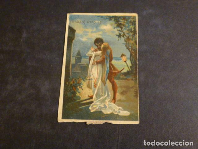 Colecionismo Cromos antigos: OTELLO ESCENA ROM&Aacute;NTICA CROMO SIGLO XIX