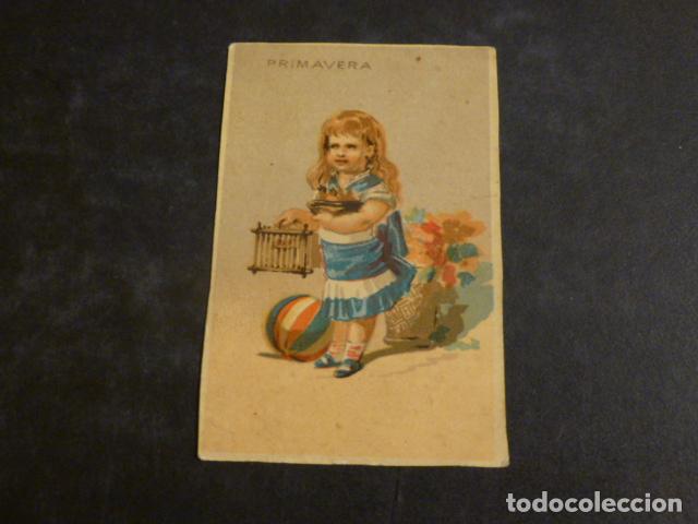 Coleccionismo cromos antiguos: ALEGORIA PRIMAVERA CROMO SIGLO XIX