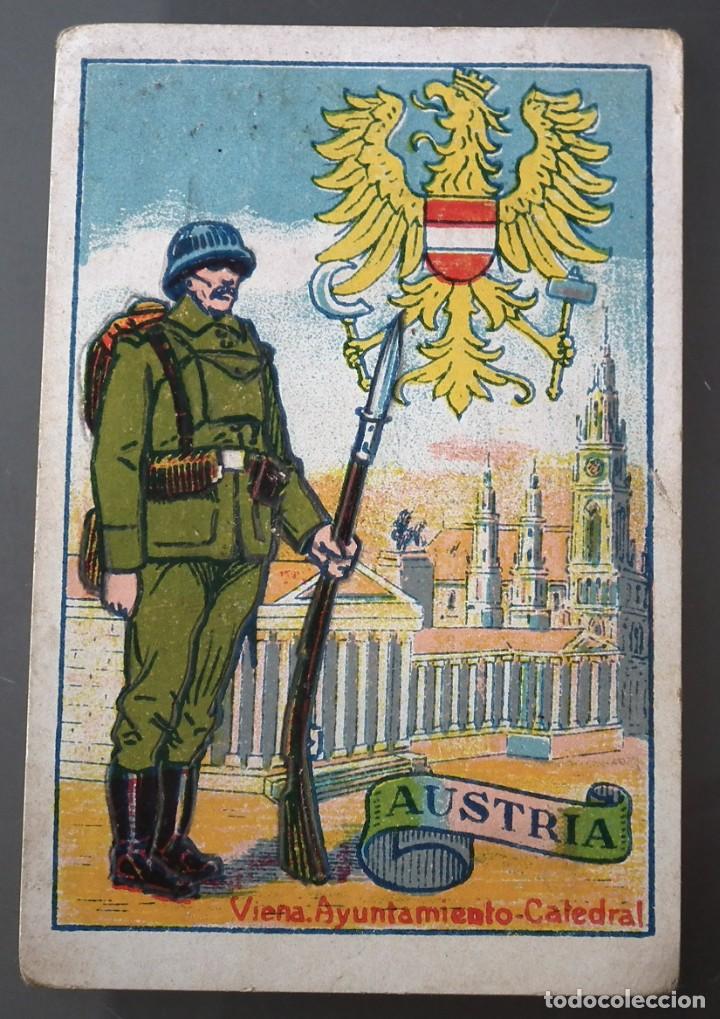 Coleccionismo cromos antiguos: CROMO ESCUDOS, UNIFORMES Y EDIFICIOS NACIONALES - AUSTRIA - Foto 1