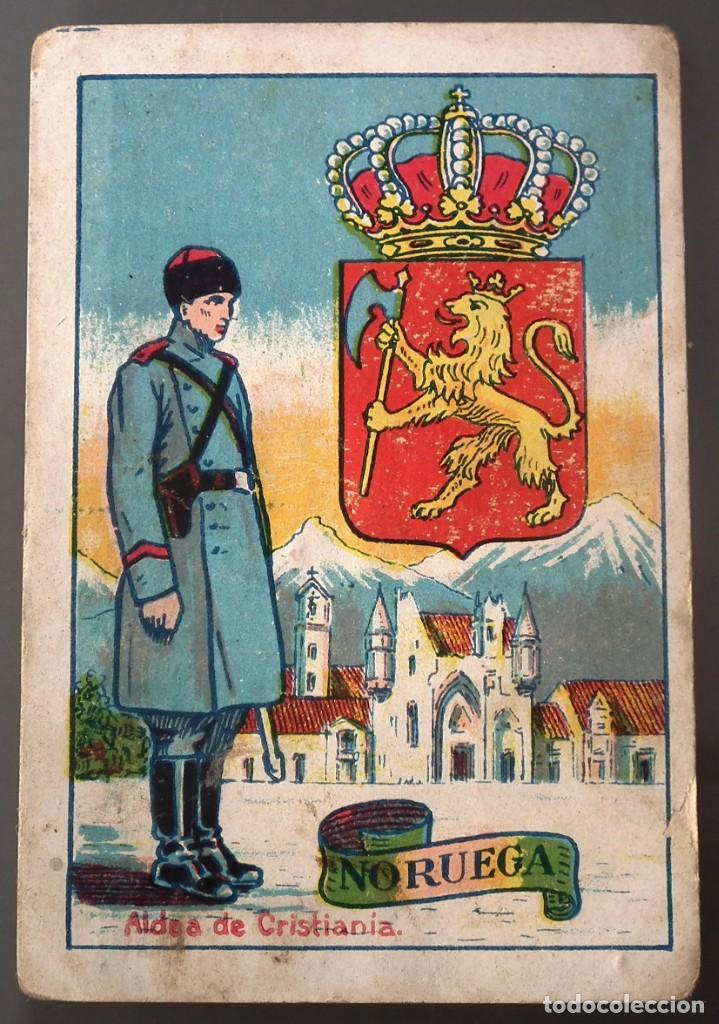 Coleccionismo cromos antiguos: CROMO ESCUDOS, UNIFORMES Y EDIFICIOS NACIONALES - NORUEGA - Foto 1