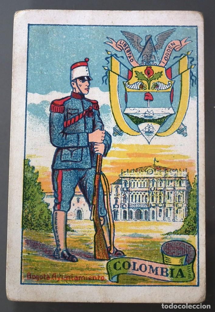 Coleccionismo cromos antiguos: CROMO ESCUDOS, UNIFORMES Y EDIFICIOS NACIONALES - COLOMBIA - Foto 1
