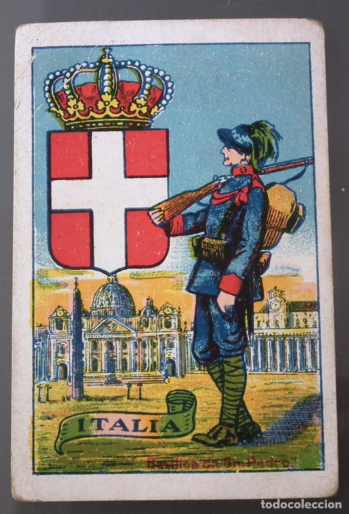 Coleccionismo cromos antiguos: CROMO ESCUDOS, UNIFORMES Y EDIFICIOS NACIONALES - ITALIA - Foto 1