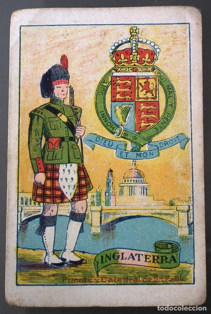 Coleccionismo cromos antiguos: CROMO ESCUDOS, UNIFORMES Y EDIFICIOS NACIONALES - INGLATERRA - Foto 1