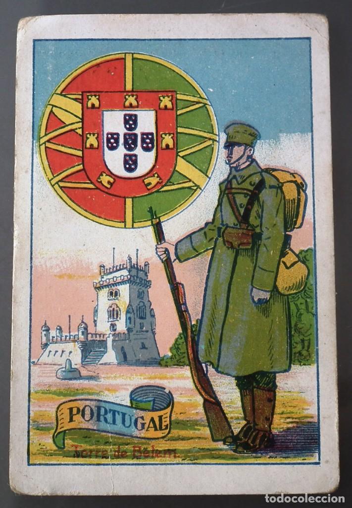 Coleccionismo cromos antiguos: CROMO ESCUDOS, UNIFORMES Y EDIFICIOS NACIONALES - PORTUGAL - Foto 1
