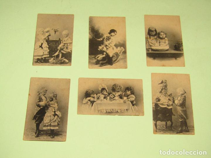 Coleccionismo cromos antiguos: Antiguos Cromos Litografiados de Ni&ntilde;os de Alg&uacute;n Fabricante de Cigarrillos - A&ntilde;o 1900s.