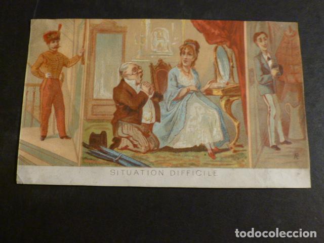 Coleccionismo cromos antiguos: ESCENA COMICA AMANTES ANTIGUO CROMO