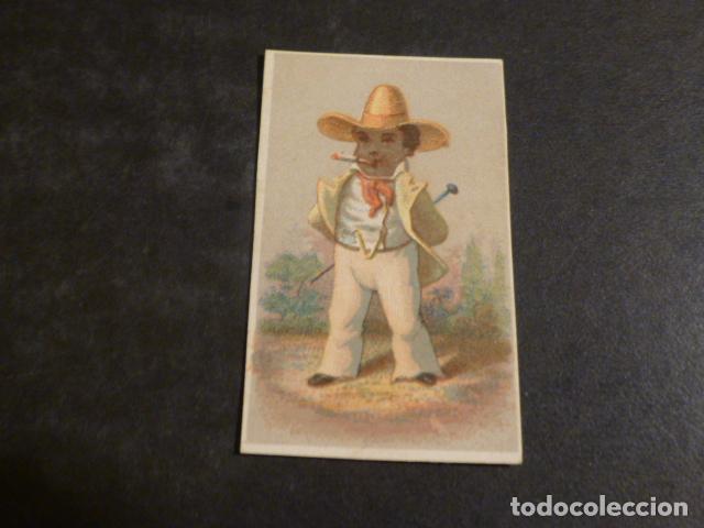 Coleccionismo cromos antiguos: HOMBRE FUMANDO ANTIGUO CROMO