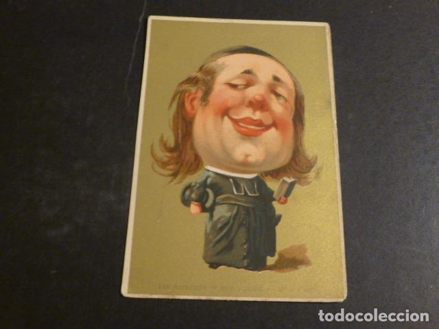 Colecionismo Cromos antigos: CARICATURA CURA ANTIGUO CROMO
