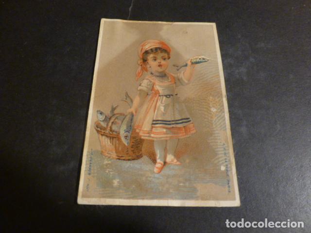 Collezionismo Figurine antiche: NI&Ntilde;A PESCADERA ANTIGUO CROMO