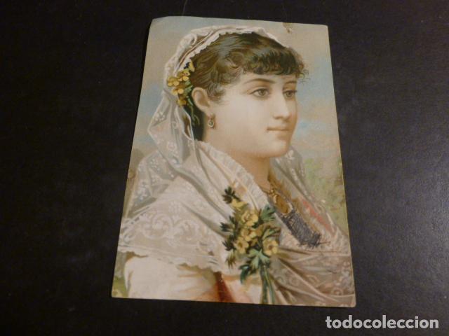 Coleccionismo cromos antiguos: MUJER ELEGANTE ANTIGUO CROMO - Foto 1