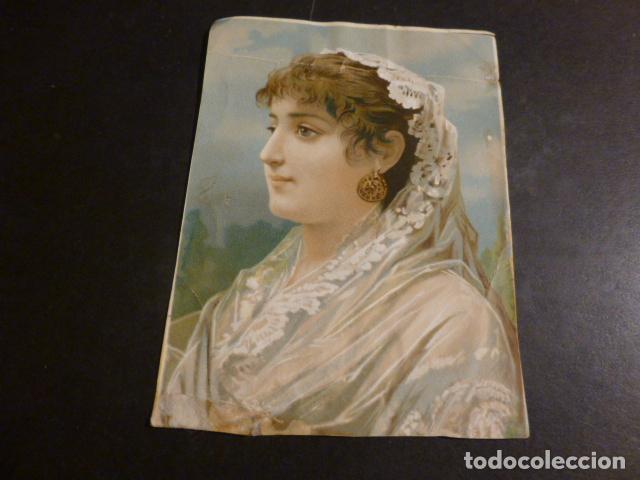Coleccionismo cromos antiguos: MUJER ELEGANTE ANTIGUO CROMO - Foto 1
