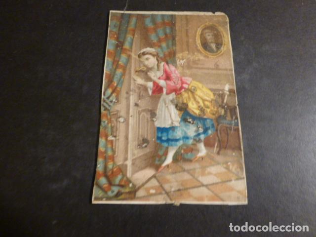 Coleccionismo cromos antiguos: MUJER ELEGANTE ANTIGUO CROMO - Foto 1
