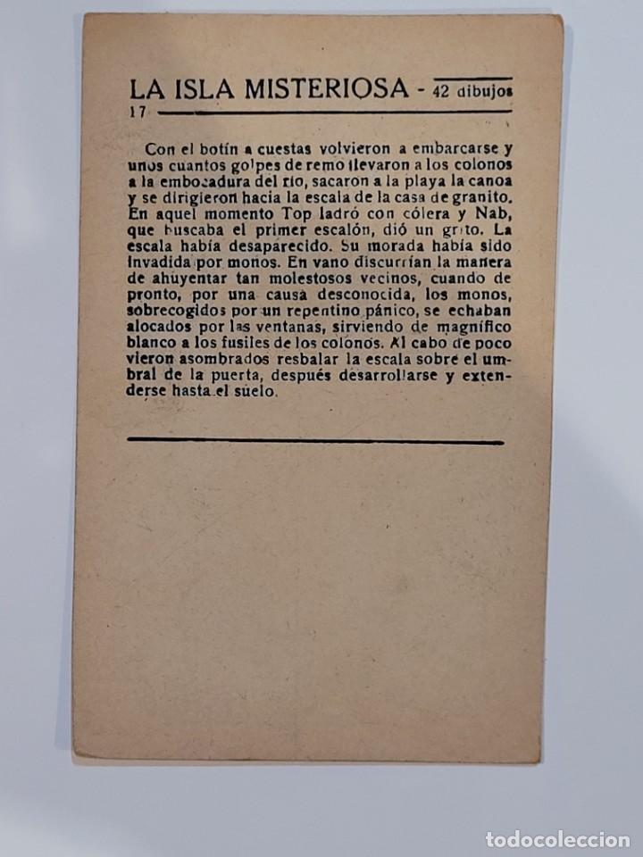 Coleccionismo cromos antiguos: CROMO NUMERO 17 LA ISLA MISTERIOSA - Foto 2