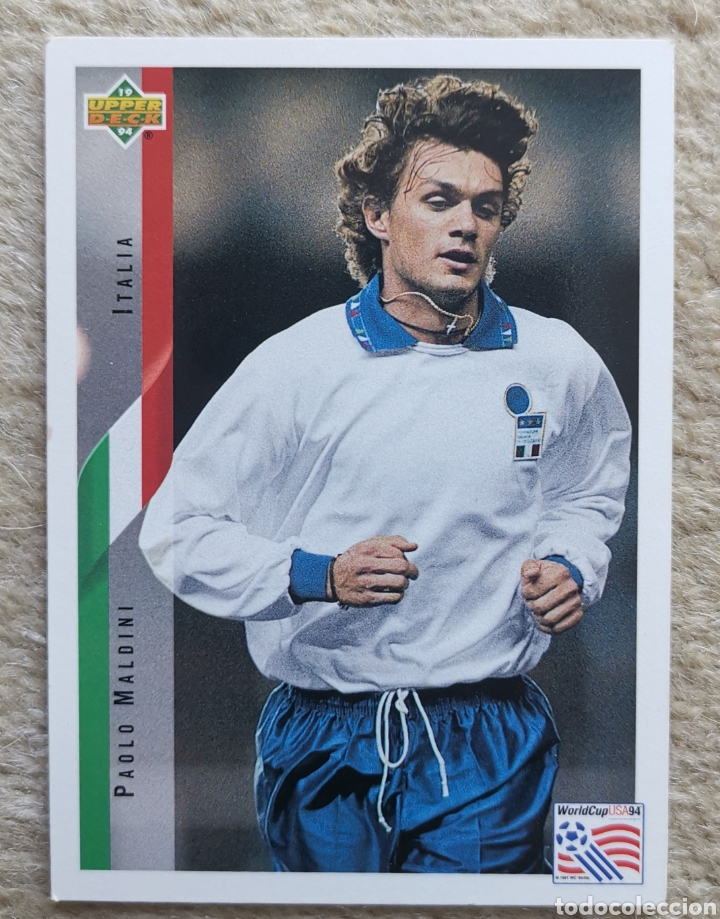 Sammeln alte Sammelbilder: Tarjeta Card Paolo Maldini 121 - Italia - cromo - Upper Deck 1994 MUNDIAL WorldCup 94 USA