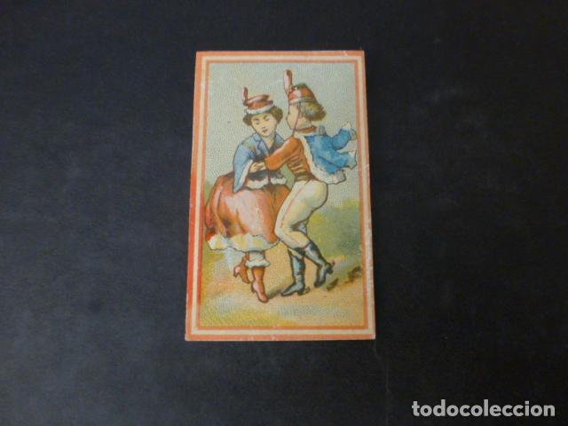 Coleccionismo cromos antiguos: PAREJA BAILANDO CROMO SIGLO XIX