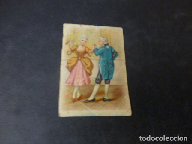 Coleccionismo cromos antiguos: PAREJA BAILANDO CROMO SIGLO XIX