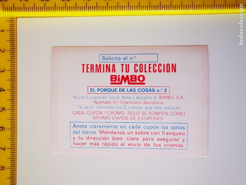 Sammeln alte Sammelbilder: CROMO VALE CUPON EL PORQUE DE LAS COSAS 2 PANRICO BIMBO TERMINA TU COLECCION