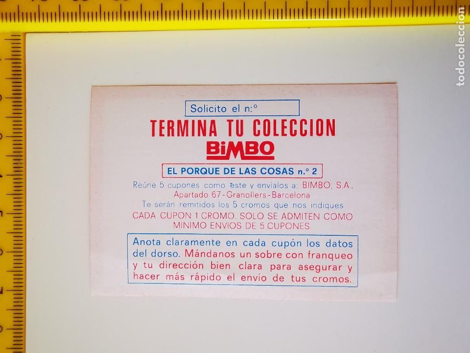Sammeln alte Sammelbilder: CROMO VALE CUPON EL PORQUE DE LAS COSAS 2 PANRICO BIMBO TERMINA TU COLECCION